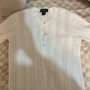 100% cotton cable knit cardigan